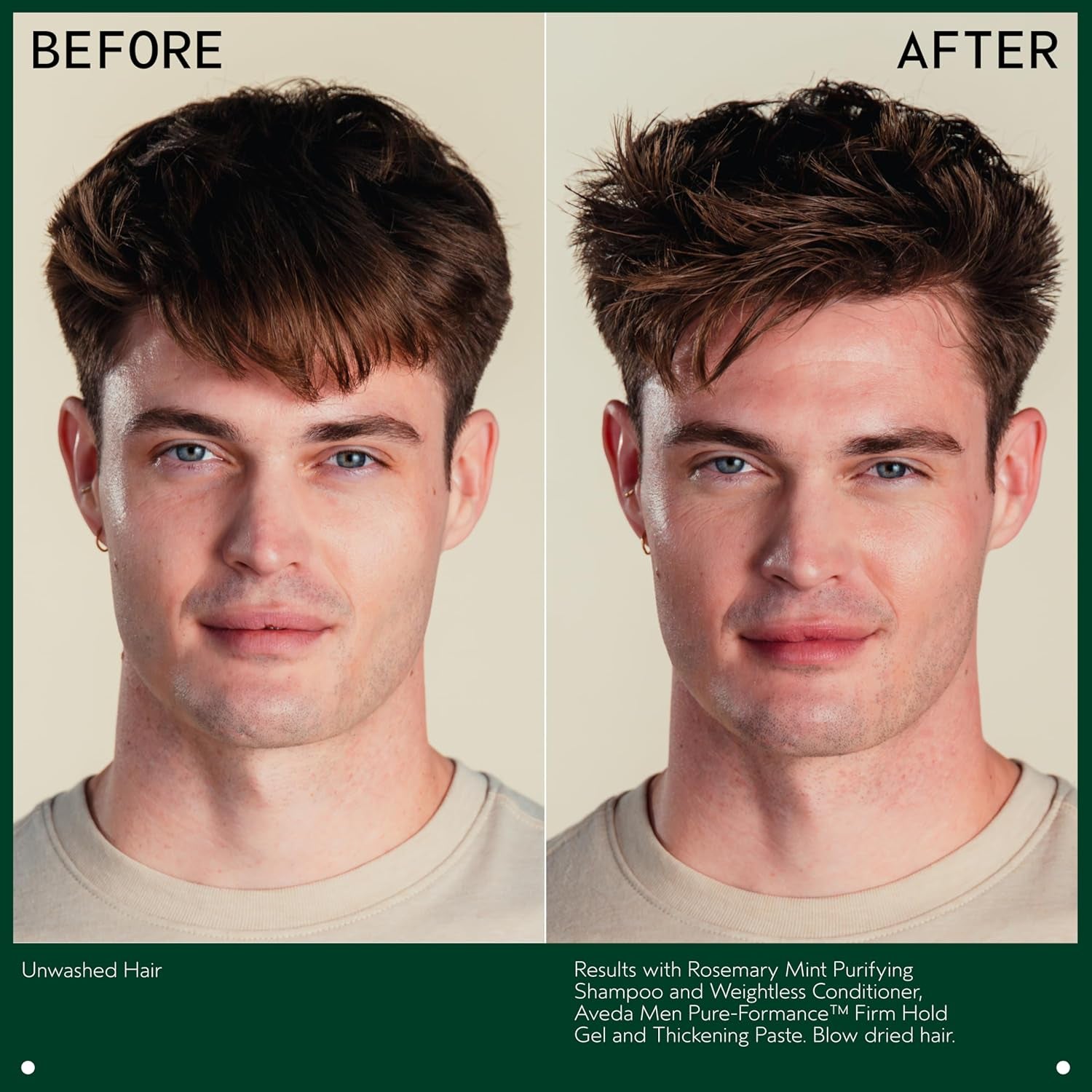 Men Pure-Formance Firm Hold Hair Gel for Men | Maximum Hold, Control, Shine | 93% Naturally Derived*, 5 Fl Oz